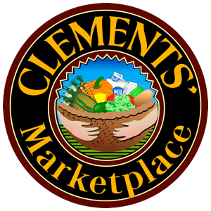A theme logo of Clements' Marketplace